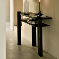 Contemporary sideboard table Abstract teakteak baserectangular