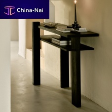 Contemporary sideboard table Abstract teakteak baserectangular