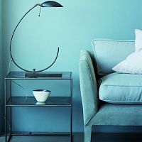 Contemporary side table MOONglasssteelround