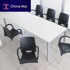 Contemporary table OPUSanodized aluminumanodized aluminum baserectangular