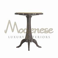 Contemporary side table Splendor marblewooden baseround