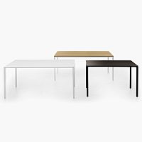 Contemporary table AERsolid woodmelaminemetal base
