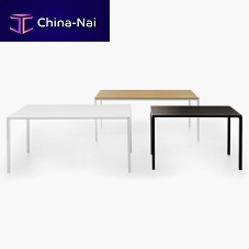 Contemporary table AERsolid woodmelaminemetal base