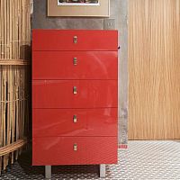 High chest of drawers contemporarywoodennot specified