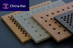 Ceiling acoustic panel for wallparticle boardcement