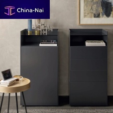 Contemporary chiffonier lacquered woodgraybrown