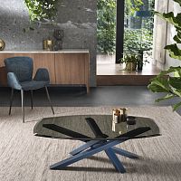 Contemporary coffee table SHANGAIcrystalceramicaluminum base