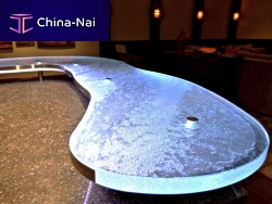 Contemporary high bar table RAISED BARglasscurvedhome