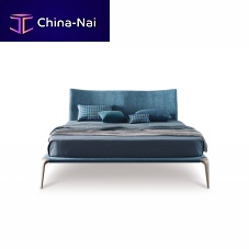 Double bed MARGARETHcontemporaryupholsteredwith upholstered headboard