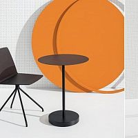 Contemporary table PUCKbamboometalmetal base