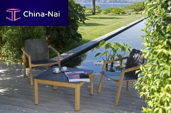 Contemporary coffee table TEKURAteakHPLsquare