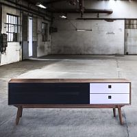 Contemporary TV cabinet CITY oakwalnutsolid wood