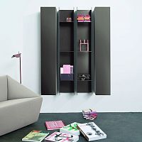 Wall-mounted shelf MELLcontemporarylacquered woodsteel