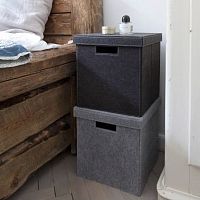 Felt storage box 5100020recycled polyesterwith lid