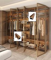 Contemporary wardrobe Singaporeglassaluminumwith swing doors