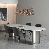 Contemporary table PARKERceramicstainless steel baserectangular