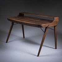 Contemporary desk PICARDoakwalnutsolid wood
