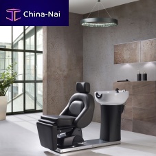 Contemporary beauty salon chair 370Fsynthetic leathermetalupholstered