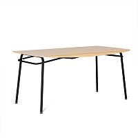 Contemporary dining table TROJplywoodoaksteel base