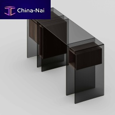 Free-standing desk Marcellcontemporarywoodenglass