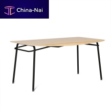 Contemporary dining table TROJplywoodoaksteel base