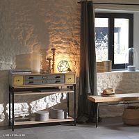 Contemporary sideboard table MANUFACTURE SJOURwoodenmetalrectangular