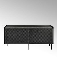 Contemporary sideboard ROMANoakmetalwith sliding door
