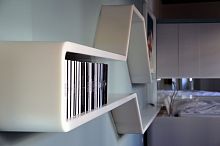 Wall-mounted shelf contemporarySolid Surfacebacklit