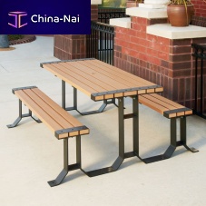 Contemporary table and bench set WAINWRIGHTrecycled plasticgardencommercial