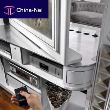 Motorized lift system for TV BASE ROTANTEwith rotating base