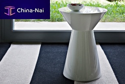 Contemporary side table BLOOMlacquered woodroundhome
