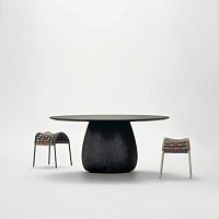 Contemporary table INCONTROmetalmetal baseround