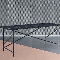 Contemporary desk steelbrassmarble
