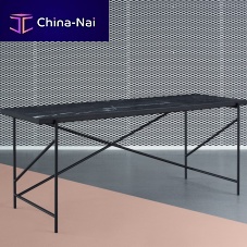 Contemporary desk steelbrassmarble