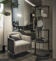 Free-standing bookcase SAHARAcontemporarymetalglass