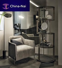 Free-standing bookcase SAHARAcontemporarymetalglass