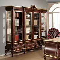 Free-standing bookcase ART. T531 traditionalwoodenglazed