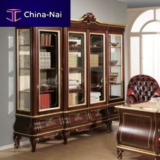 Free-standing bookcase ART. T531 traditionalwoodenglazed