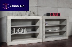 Contemporary sideboard table MODULAR glassconcreterectangular