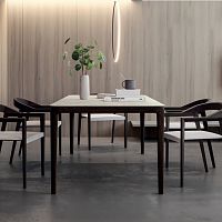 Contemporary table AFFIORwhite oakashsintered stone
