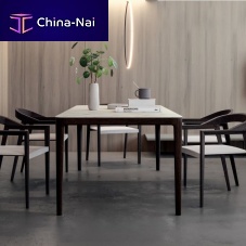 Contemporary table AFFIORwhite oakashsintered stone