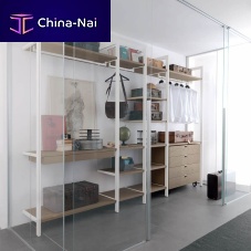 Modular walk-in wardrobe SOLOwall-mountedcontemporaryglass
