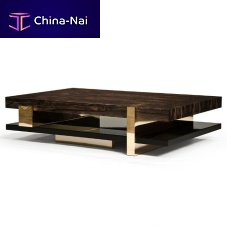 Contemporary coffee table PIERREwoodenbronzerectangular