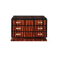 Art Deco chest of drawers K004glossy varnished woodMacassar ebonyrectangular