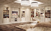 Traditional TV wall unit CAPRICCIOwoodenlacquered wood