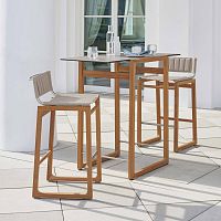 Contemporary high bar table BENTONresinteak baserectangular