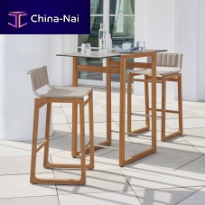 Contemporary high bar table BENTONresinteak baserectangular