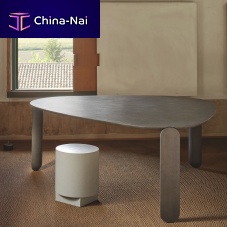 Contemporary table LIDOconcreteconcrete baseoval
