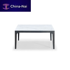 Contemporary coffee table ARIA Lwalnutmarblesolid wood base