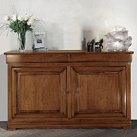 Traditional sideboard EMATITE solid woodwhiteblack
